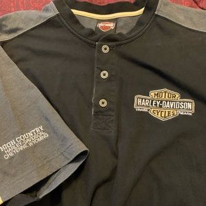 Harley Davison button shirt